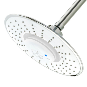 8" Rain Showerhead with Waterproof Wireless Bluetooth Speaker